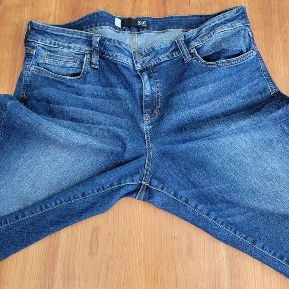 KUT From the Kloth High Rise Toothpick Skinny Blue Jeans - 16 - Picture 6 of 15